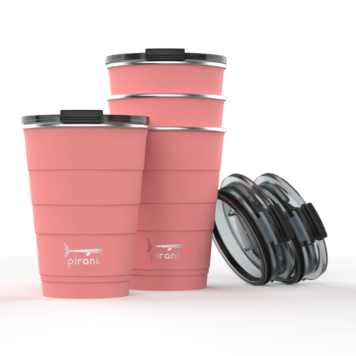 16oz Insulated Stackable Tumbler  - 14 Pack - The Ultimate Beer Pong Set - Coral#color_coral